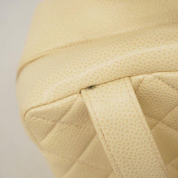 Chanel Matelasse Caviar Skin Cream Handbag for Women - Picture 8 of 10